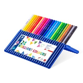 STAEDTLER 157 SB24 Ergosoft Triangular Colouring Pencils - Assorted Colours (Pack of 24)