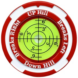 GreenNav Pro-High Precision Golf Green Reader & Golf Ball Marker with Horizontal Bubble Level, Essential Slope & Putt Line Reading Aid, Golf Accessories for Men Women (Burgundy&Green1)