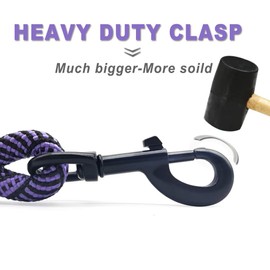 Mycicy 2 Pack 2FT Rope Dog Leash, Strong Nylon Short Dog Leash with Comfortable Padded Handle, Easy Control and Walking Traffic Leash for Large and Medium Dogs