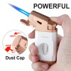 Torch Cigar Lighter Built-in V Cigar Cutter Refillable Butane Torch