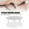 Acrylic Tweezers Stand Holder 12 Holes Rotatable Eyelash Extension Tool