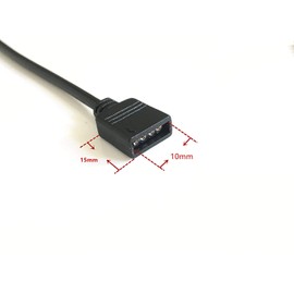 HUALAND 4pcs Black 0.5M 1.64ft 4 Color RGB Extension Cable LED Strip Connector Extension Cable Cord Wire 4 Pin LED Connector for SMD 5050 3528 2835 RGB LED Light Strip