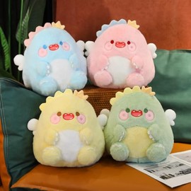 MUPI Cute Dinosaur Plush Kawaii Stuffed Animals Plush Pillow Soft Pillow Plushies Toy for Girls Boys Kids Adults, Green (11 Inch)