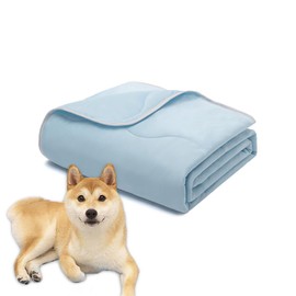MICROCOSMOS Pet Cooling Blankets & Sleeping Mat- Reversible Washable Durable Dog Bed Cover, EZ Clean. Perfect Indoors, Outdoors or in The Car.(Blue/Blue, 59" x 40")