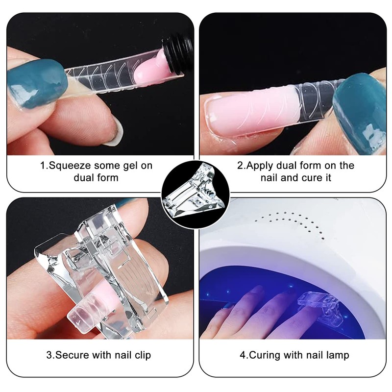 C12rtive 10 Pieces Nail Tips Clip Quick Build Nail Shapes