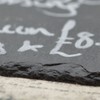 1x Slate 30 x 20cm Wall Hanging Chalk Message Black