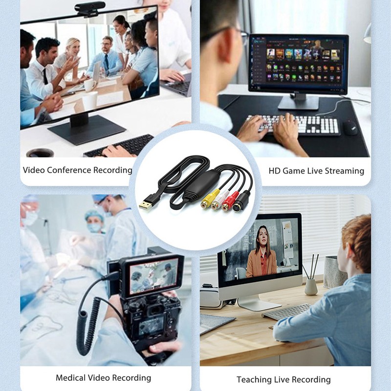 Video Capture Card USB to RCA S Video Converter Adapter