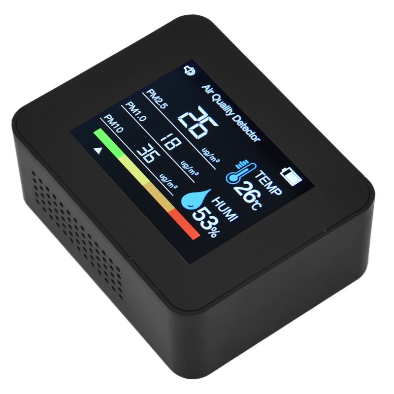 8 in 1 Air Quality Monitor with Gravity Sensor Carbon