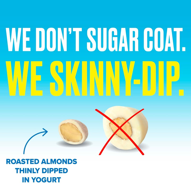 SkinnyDipped Lemon Bliss Yogurt Covered Almonds, Healthy Snack, Plant Protein,