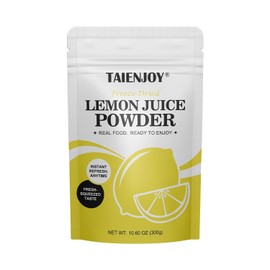 TAIENJOY Freeze Dried Lemon Juice Powder 10.6 oz Crafted from Fresh Squeezed Lemons Pure Natural No Additives Non-GMO Gluten Free Great for Drinks, Baking, and Cooking