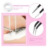 Kit Práctica Extensión Pestañas Rosa Curva C Maniquí Pinzas Cepillos