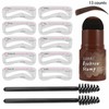 Eyebrow Stamp Set, 13pcs/set Eyebrow Stamp with 2 Eyebrow Brushes