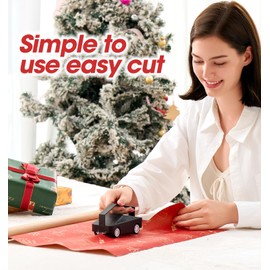 ARYOUGIFT Wrapping Paper Cutter, Christmas Birthdays Party Gift Wrap Cutter with 5 Replaceable Blade Sets, Gift Wrapping Paper Car Cutter and Cutter Tool Slidding Slicing