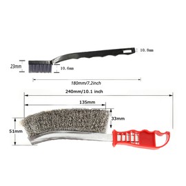 Wire Brush Set Steel Brush Small Wire Brushes Made of Stainless Steel Brass and Nylon for Cleaning Welding Slag and Rust (Stainless Steel Brush 6 Pieces)