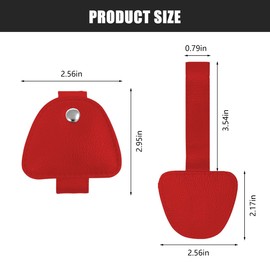 Sandfren Car Sun Visor Sunglasses Holder, Magnetic Leather Vehicle Eyeglasses Clip Mount Hanger, Automotive Interior Glasses Organizer Accessories, Universal for SUV RV Truck (Red)