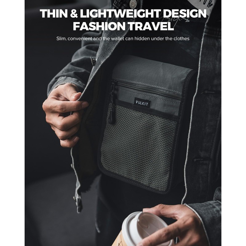 VULKIT Messenger Bag for Men and Women – Crossbody Shoulder