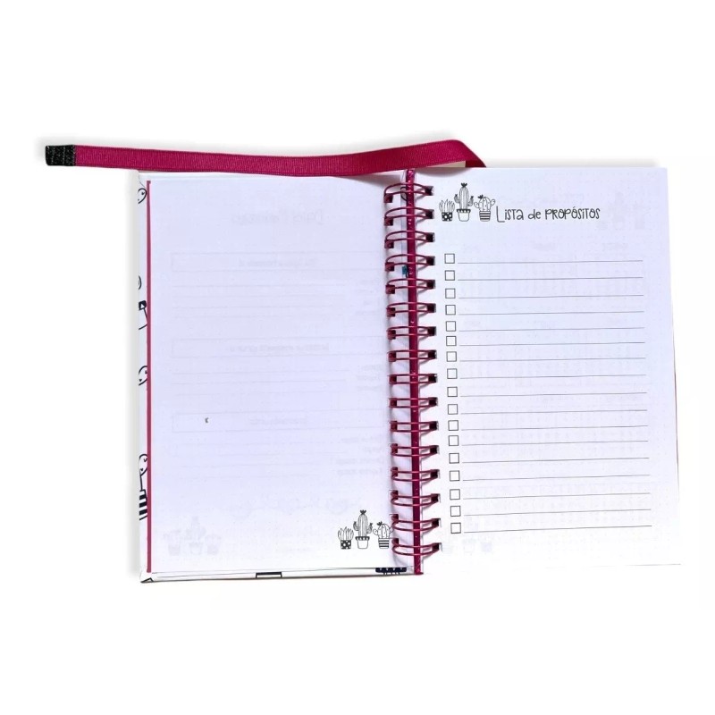 Escanver Agenda Anual Fechas Suculentas Pasta Dura Papel Bond 90gr