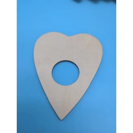 10 ouija board planchette Out Wood 5x4x1/8 inch Shape Unfinished Laser Cut LOT