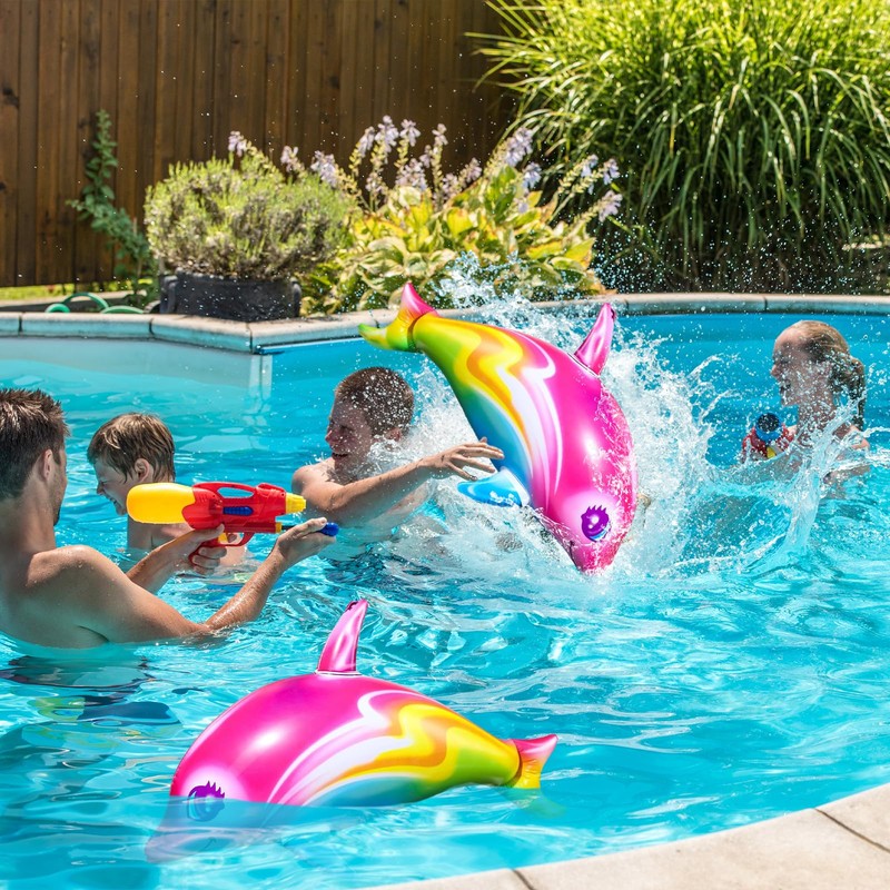 LQTSLFM Inflatable Dolphin, Inflatable Toy, Inflatable Toy Swimming Pool, for