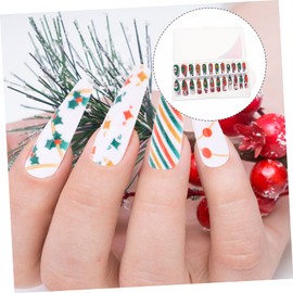 Minkissy 288pcs Christmas Fake Nail Tips for Women Manicure Decoration Festive Patterns Safe Material Easy Application for Holiday Nail Art