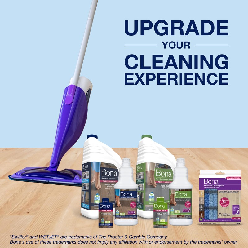 Bona Hardwood Floor Cleaner Bottle for use with Swiffer WETJET