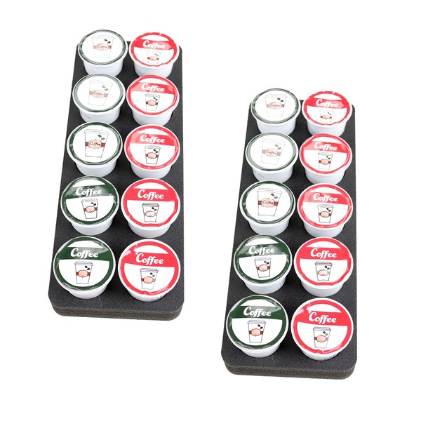 Polar Whale 2 Coffee Pod Storage Organizers Tray Drawer Insert