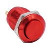 Twidec/12mm 1/2" Waterproof Red Metal Shell Momentary Raised Top Push