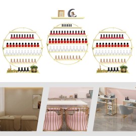 Unbranded 3Pcs Wall-Mount Nail Polish Storage Rack 5 Tiers Salon Nail Holder Display Stand