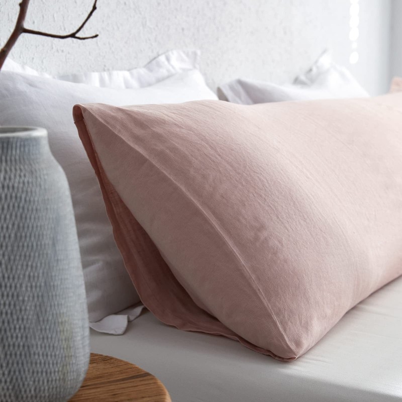 Simple&Opulence Body Pillow Cover 20" x 54",100% Pure Linen, Ultra