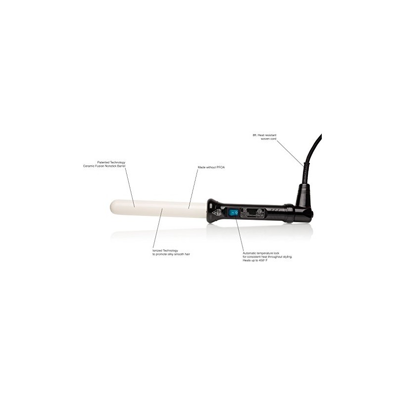 Paul Brown Hawaii EOS Curling Wand; Premium Hair Clipless Curler