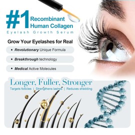 Natural Eyelash Growth Serum (0.17 fl oz) | Premium Lash Enhancer for Longer, Thicker, Fuller Lashes | Strengthens & Conditions | Safe, Gentle & Effective Formula for Daily Use