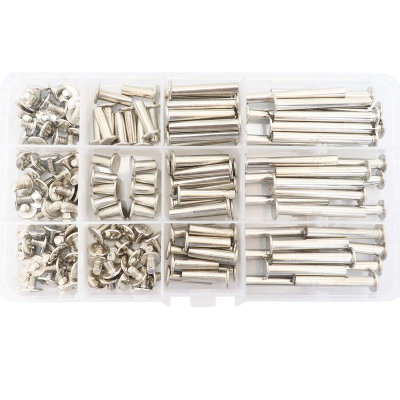 LBY 160pcs Phillips Chicago Screws, M5 x 10/15/20/25/30/35/40/45mm Binding Screw
