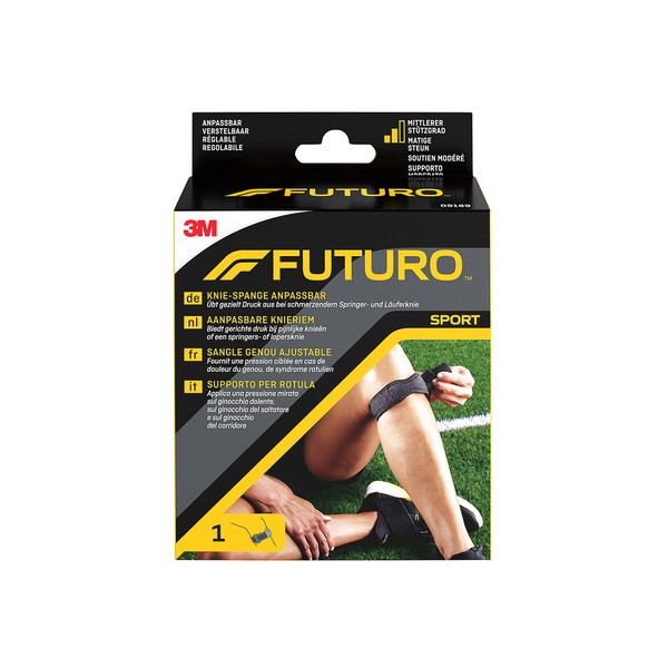 Futuro futo9189 sports knee clasp, latex-free, one size, black