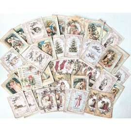 Christmas Card Lot Of 150+ Cards Each  Size Approximately 2.5x3.5” For Crafts #5