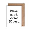 WBdesignz Funny Birthday Card with Envelope for 50th Birthday -