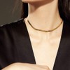 YANCHUN Gold Herringbone Choker Snake Chain Necklace Dainty Choker Necklace