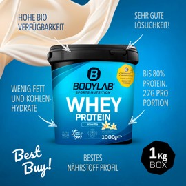 Bodylab24 Bodylab24 Whey Protein Pulver, Kokos Sahnecreme, 1kg
