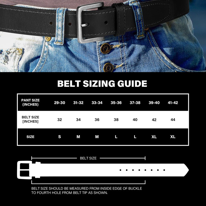 Wrangler Men's Leather Country Casual Everyday Dress Belt for Jeans