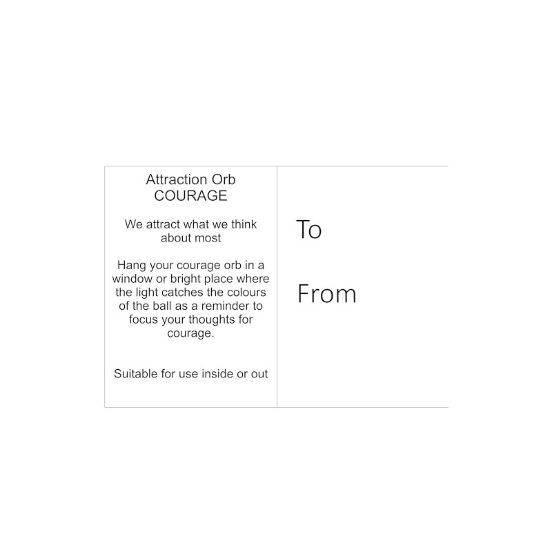 Sienna Glass Attraction Orb - Courage