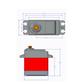 Sparkleiot TD-8130MG 30KG Digital Servo High Torque Metal Gear Waterproof 4.8-8.4V with 25T Arm for 1/10 1/8 RC Car Robot Arm (180 Degree Controllable Angle)
