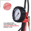 GAV Reifenfüller Messgerät mit WIKA 80mm Manometer (Geeicht) Profi Reifendruckprüfer
