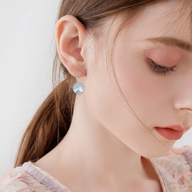 Moonstone Earrings for Women 925 Sterling Silver Filigree Moonstone Drop Earrings Leverback Jewellery Gifts, Sterling Silver, Moonstone