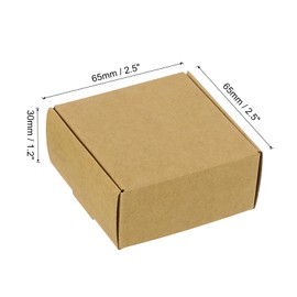 PATIKIL 2.5x2.5x1.2" Paper Soap Box, 40 Pack Homemade Soap Boxes Square Presents Packaging Boxes for Birthday Christmas DIY Craft, Brown