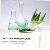 ULTECHNOVO 10pcs Bamboo Test Tube Holder Clips Laboratory Accessory for