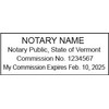 Hubco Fuchsia 4913 Self-Inking Notary Stamp - Vermont