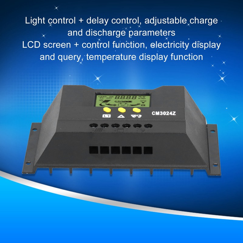CM3024Z PWM Solar Charge Controller LCD Display Solar Panel Intelligent