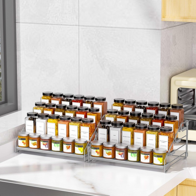 BOIVSHI 4 Tier Spice Rack Organizer for Cabinet, Spice Rack