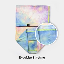 Basic Sense Tie Dye Soft Multifunctional Neck Warmer Gaiter Headwear Wind Protection Scarf Tube Snood Winter Sports Face Coverings, Pastel