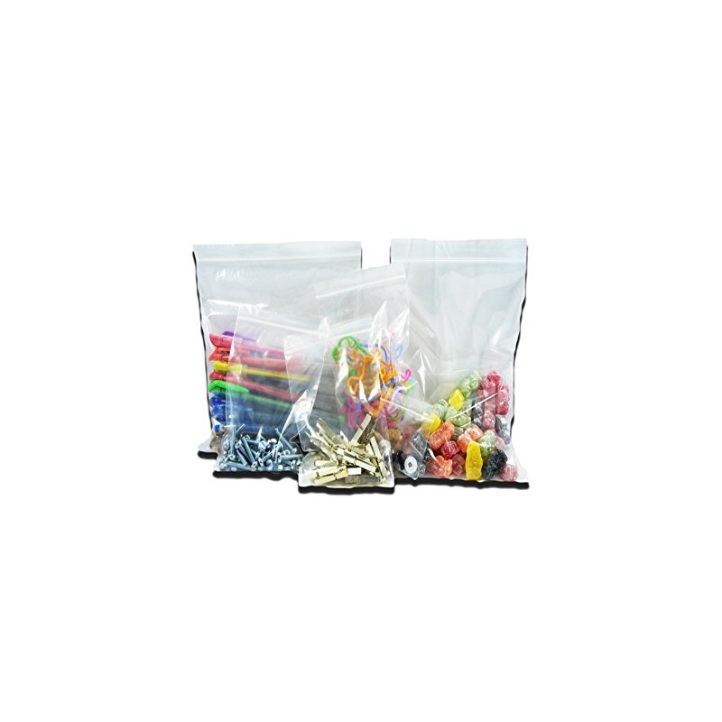 100 Large Clear Transparent Plastic Resealable Gripseal Grip Press Seal