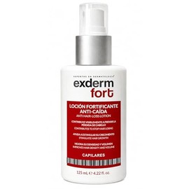 EXDERM EXPERTOS EN DERMATOLOGÍA - Exderm Fort Loción Capilar Fortificante Anti-Caída 125ml - Tratamiento para Caída del Cabello con Biotina 1% y Zinc